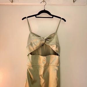 Elegant matcha green dress